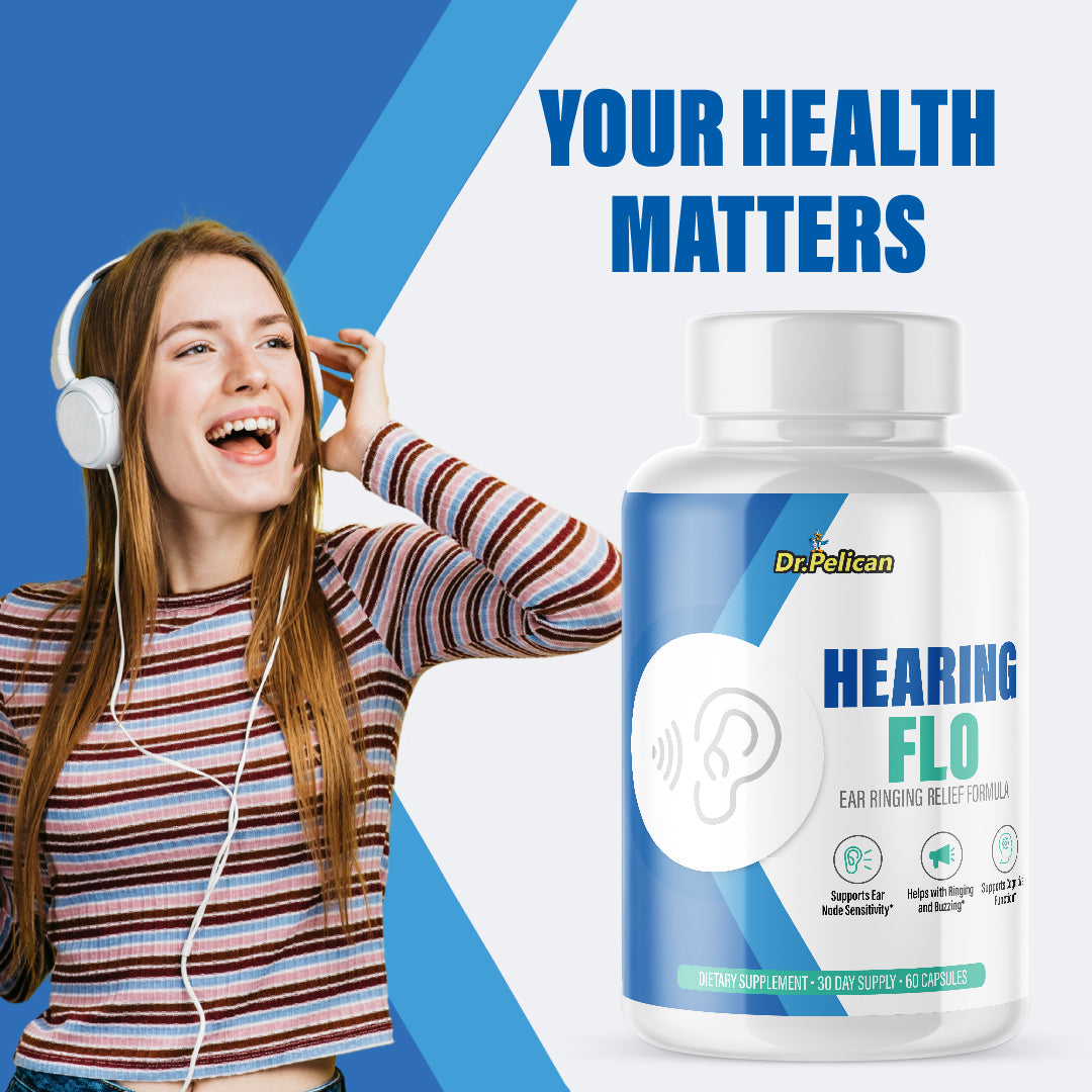HearingFlo- Hearing Support- 2 Bottles- 120 Capsules