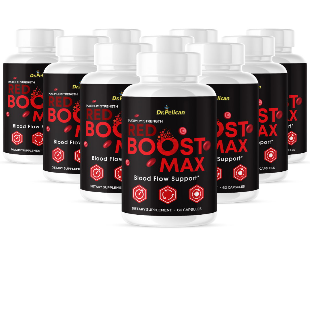 Red Boost Label Red Boost Max- Blood Support - 10 Bottles- 600 Capsules – Pelican Vitamins