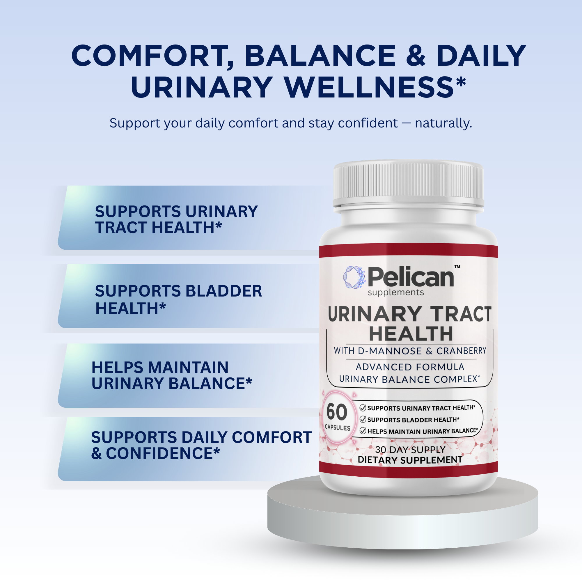 Pelican Urinary Tract Health – Advanced Urinary Support Formula – 60 Capsules
