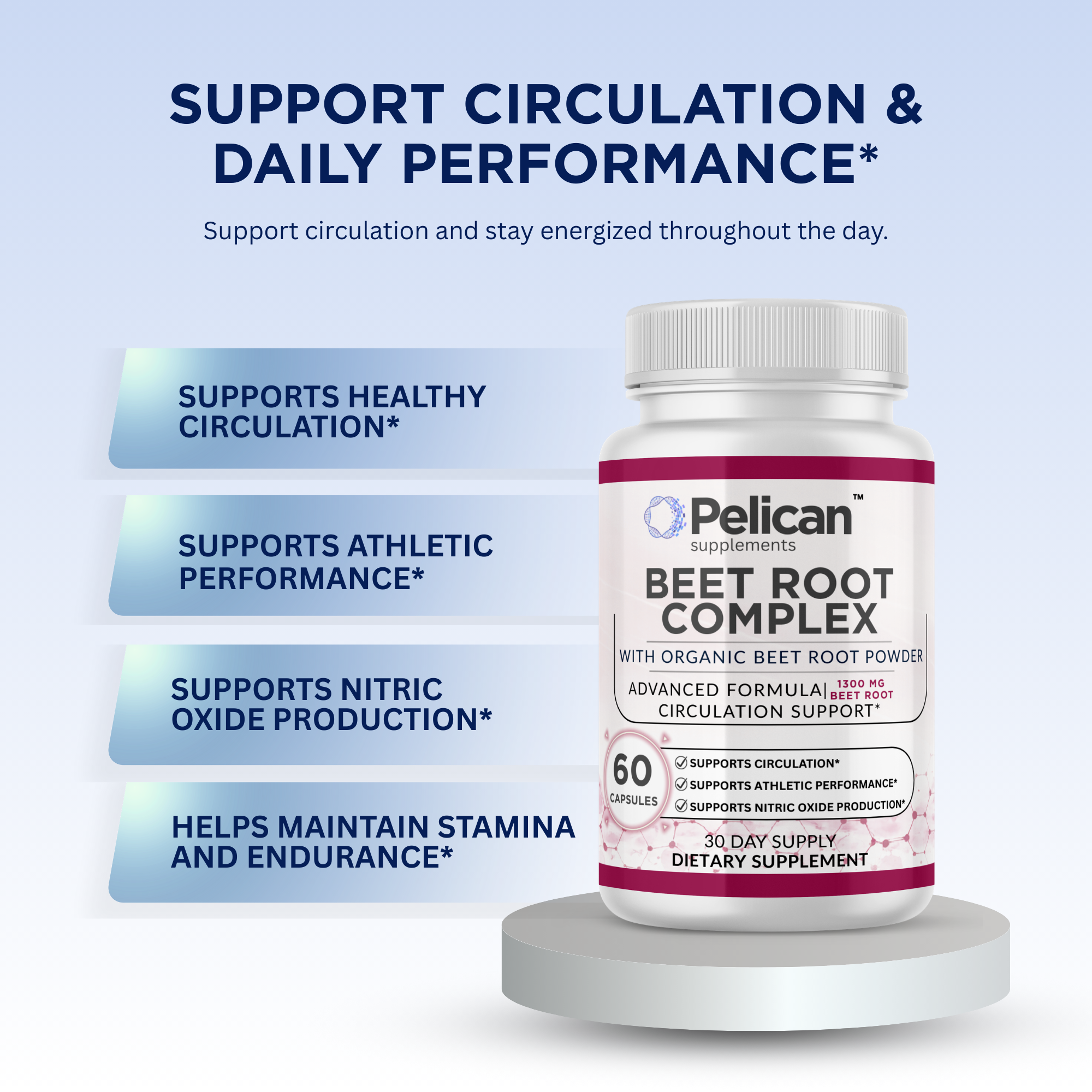 Pelican Beet Root Complex – Advanced Beet Root Support Formula – 60 Capsules