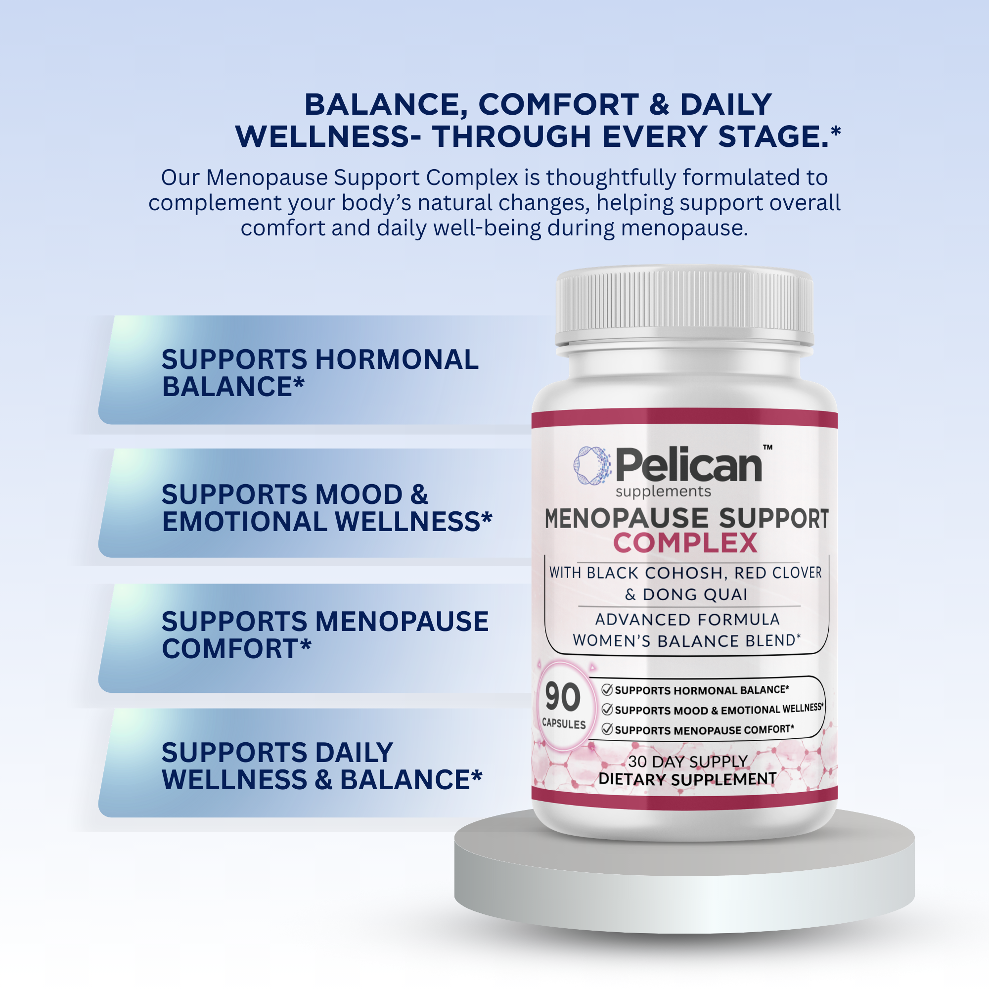 Pelican Menopause Support Complex – Advanced Menopause Support Formula – 60 Capsules