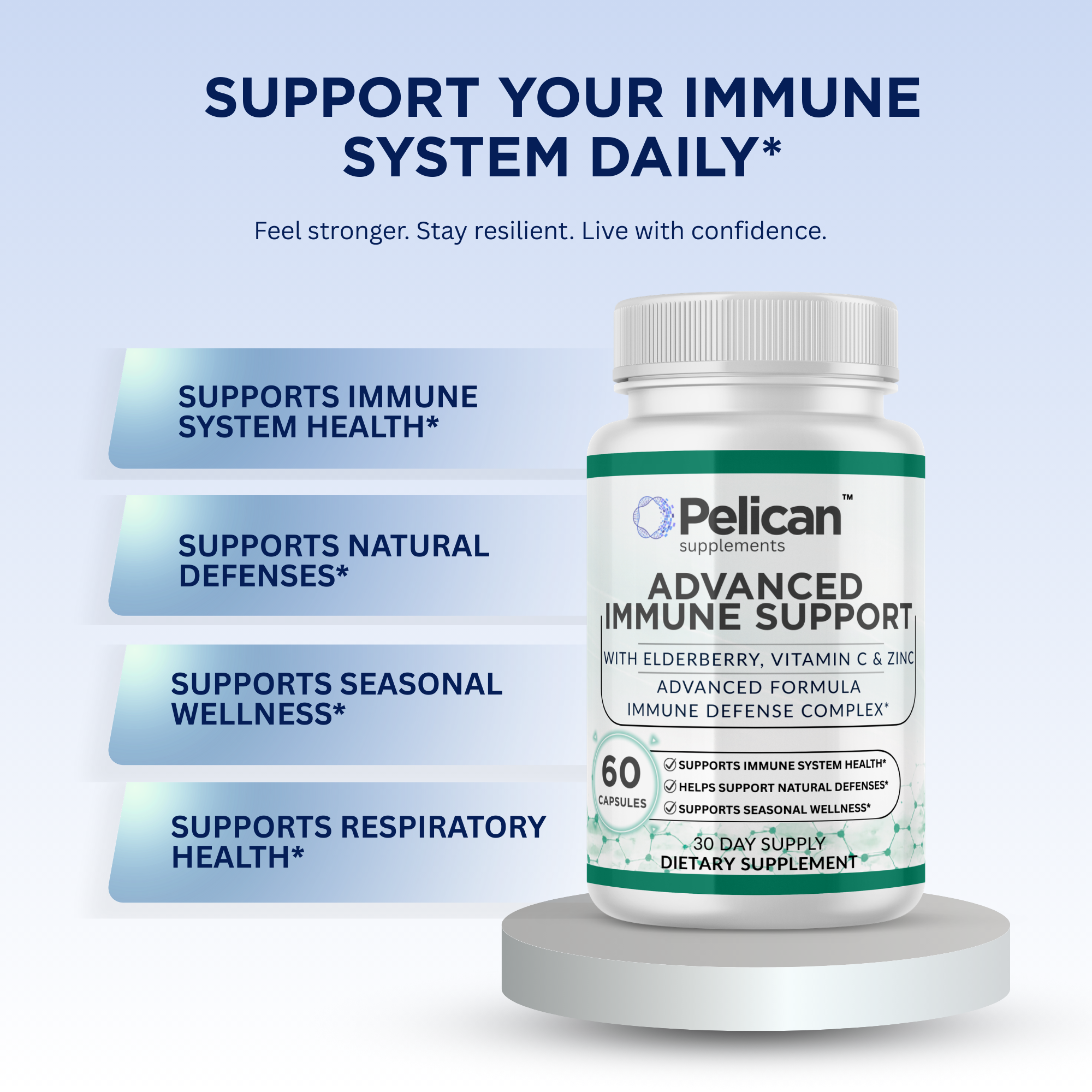 Pelican Advanced Immune Support – Advanced Immune Support Formula – 60 Capsules