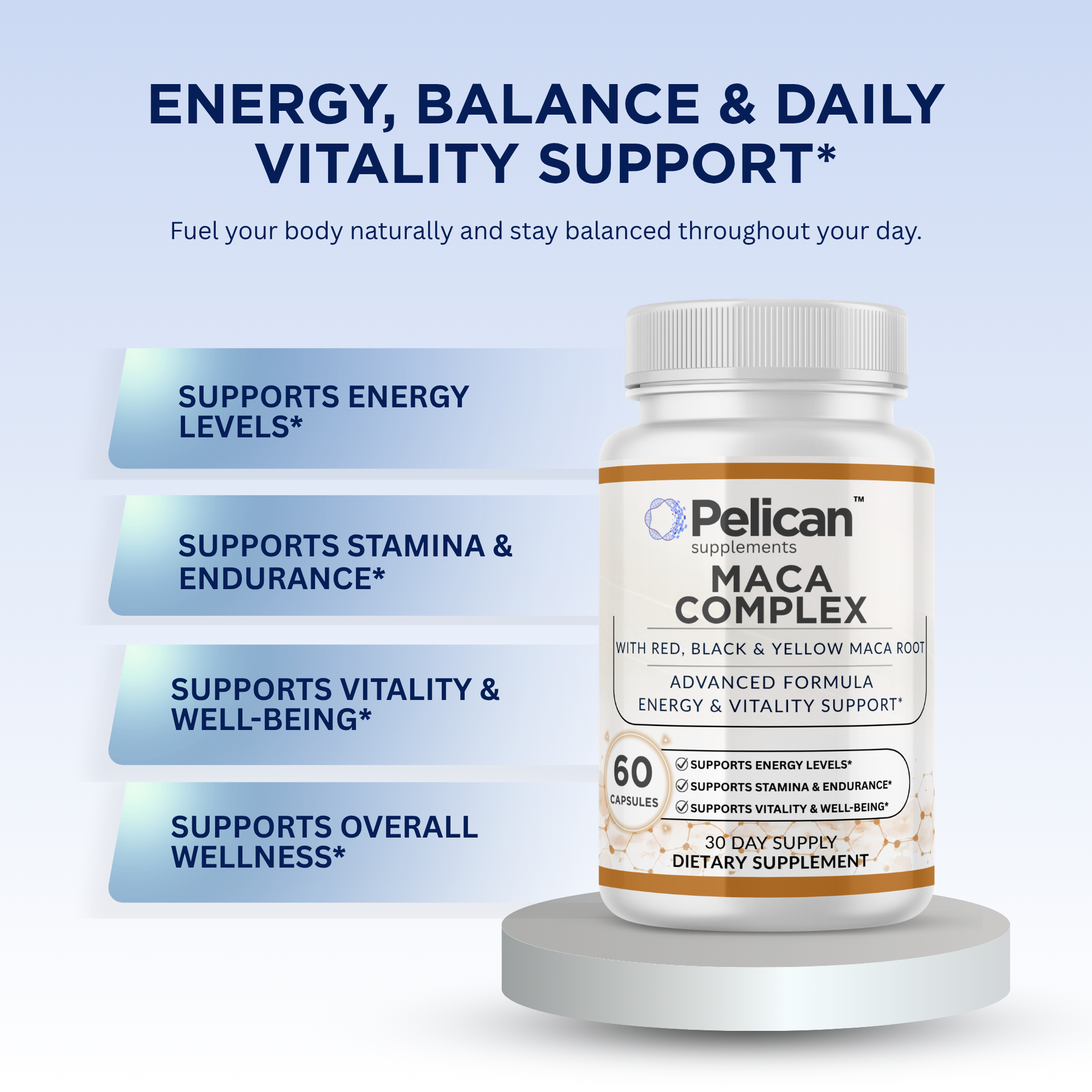 Pelican Maca Complex – Advanced Energy & Vitality Support – 60 Capsules