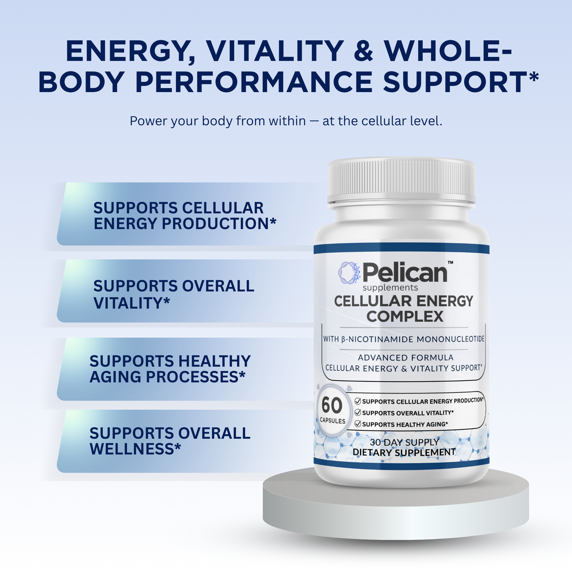 Pelican Cellular Energy Complex – Vitality & Cellular Support – 60 Capsules
