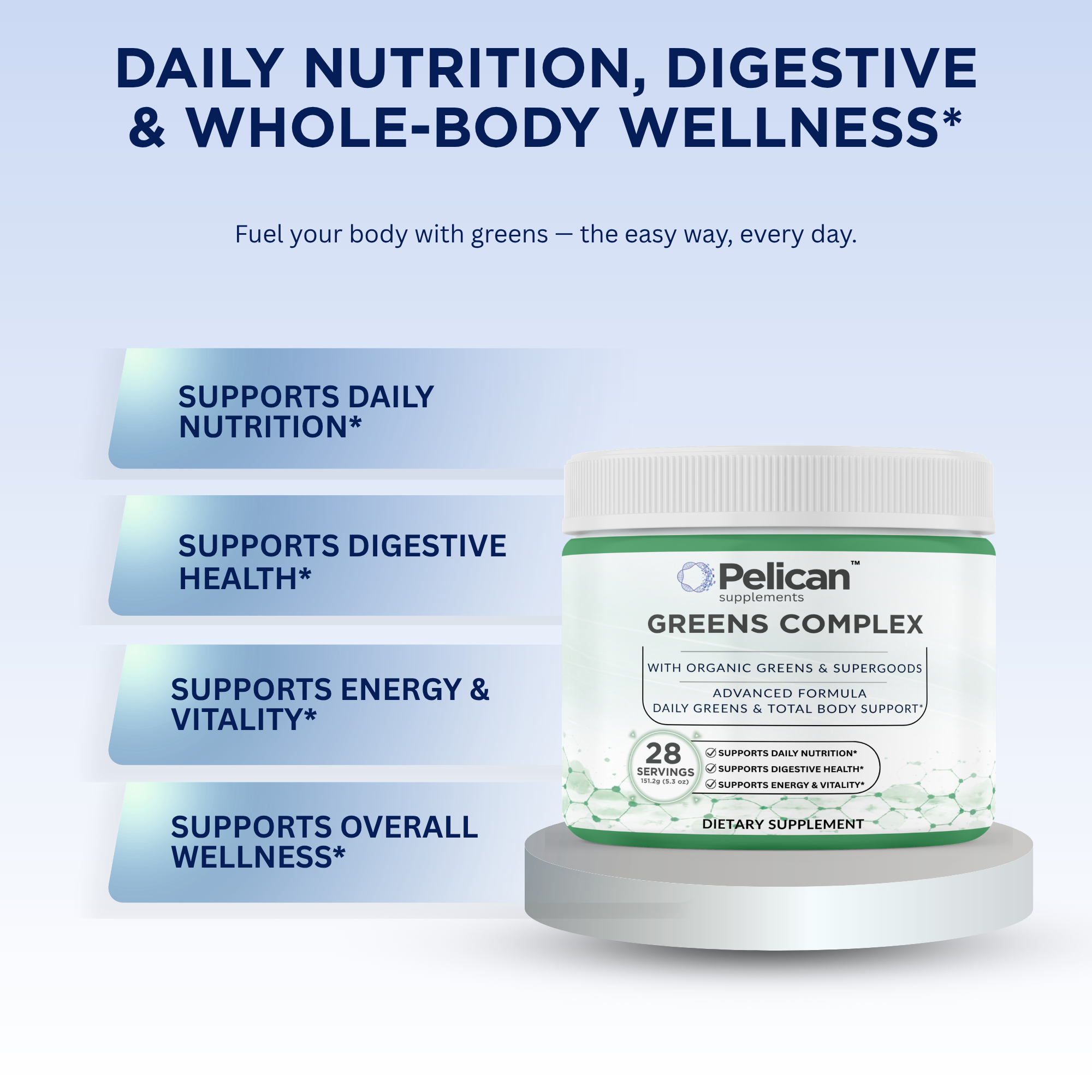 Pelican Greens Complex – Daily Nutrition & Vitality Support – Powder