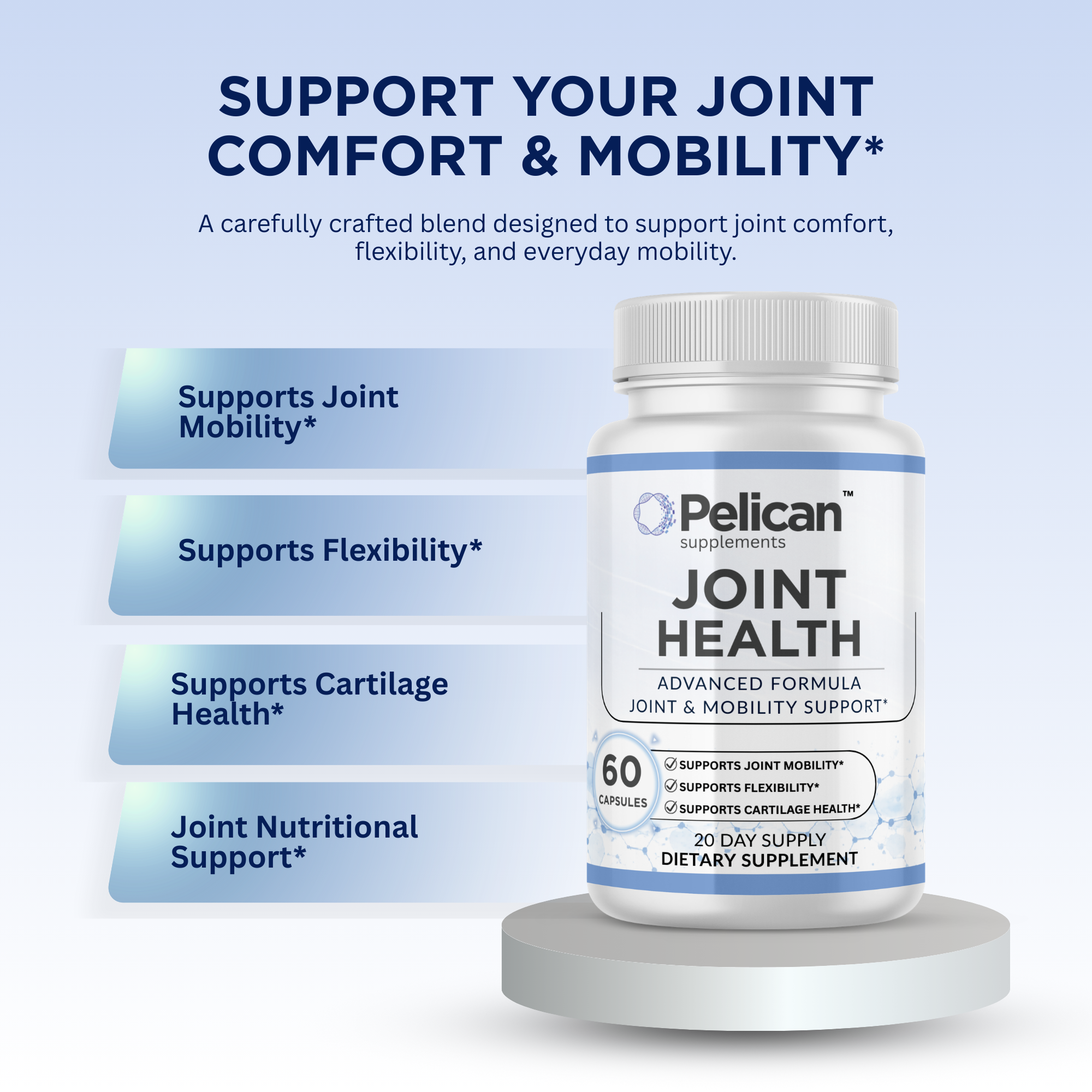 Pelican Joint Health – Joint Comfort & Mobility Support – 60 Capsules