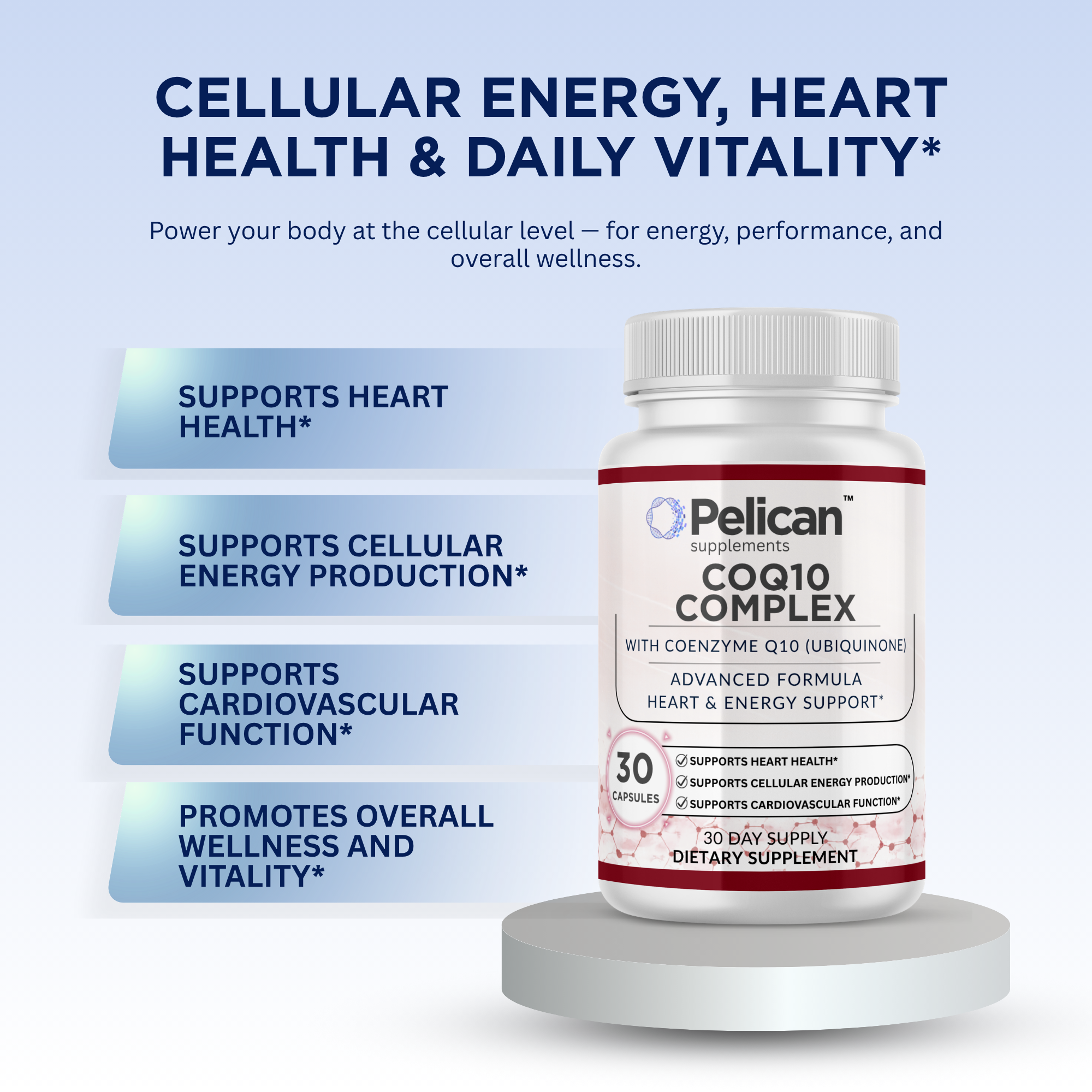 Pelican CoQ10 Complex – Advanced Heart & Energy Support – 30 Capsules