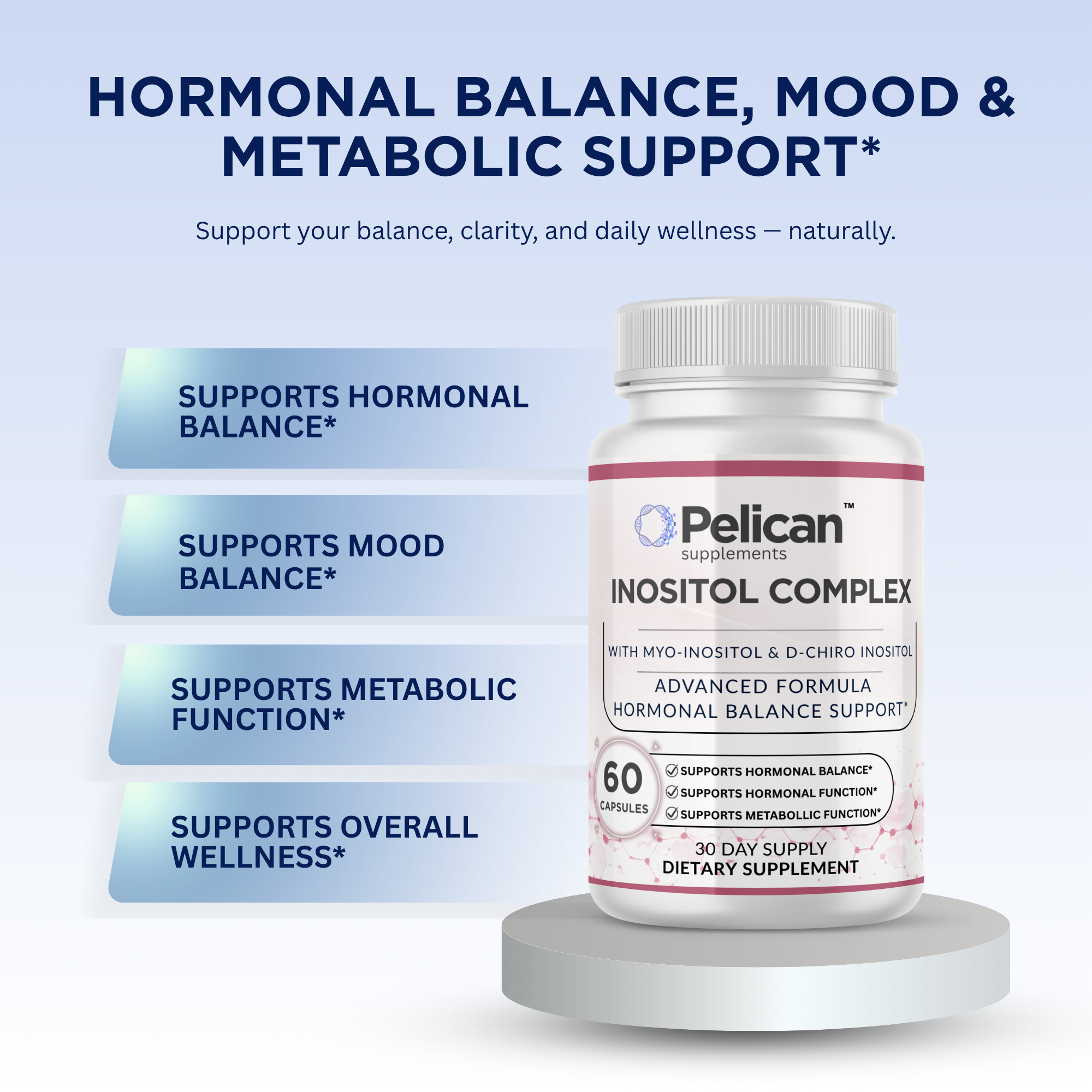 Pelican Inositol Complex – Hormonal & Metabolic Support – 60 Capsules