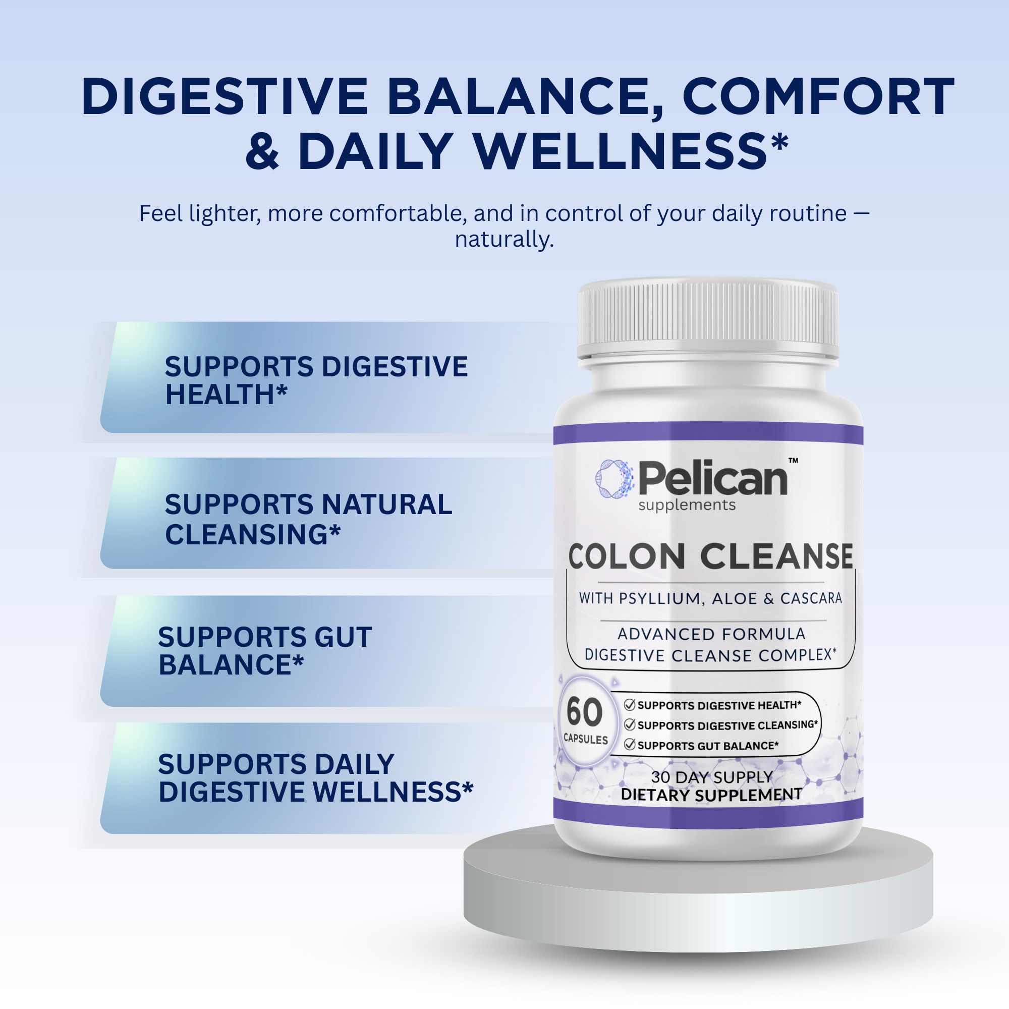 Pelican Colon Cleanse – Advanced Cleanse Support Formula – 60 Capsules