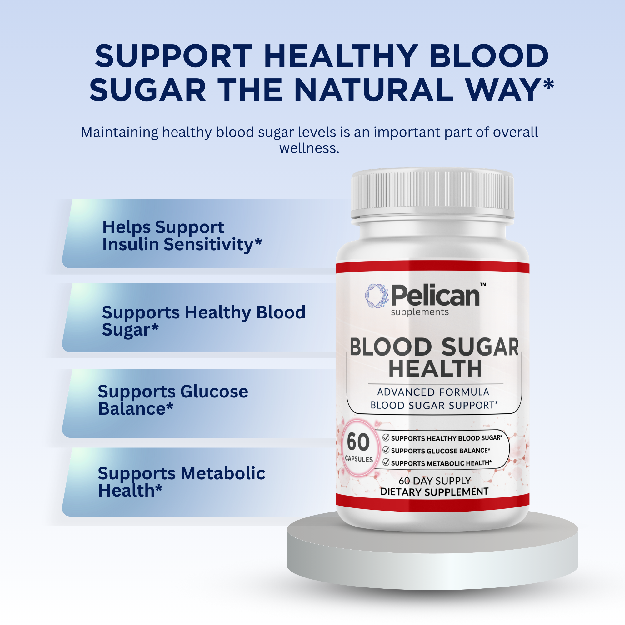 Pelican Blood Sugar Health – Glucose Metabolism Support – 60 Capsules