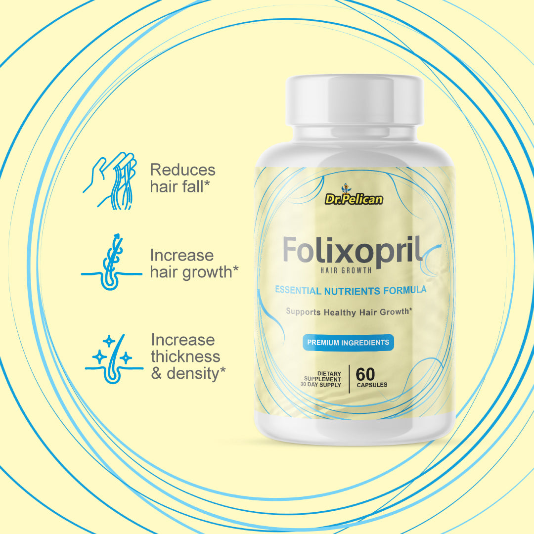 Folixopril- Hair Support- 12 Bottles- 720 Capsules