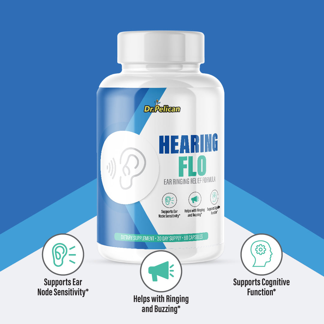 HearingFlo- Hearing Support- 2 Bottles- 120 Capsules