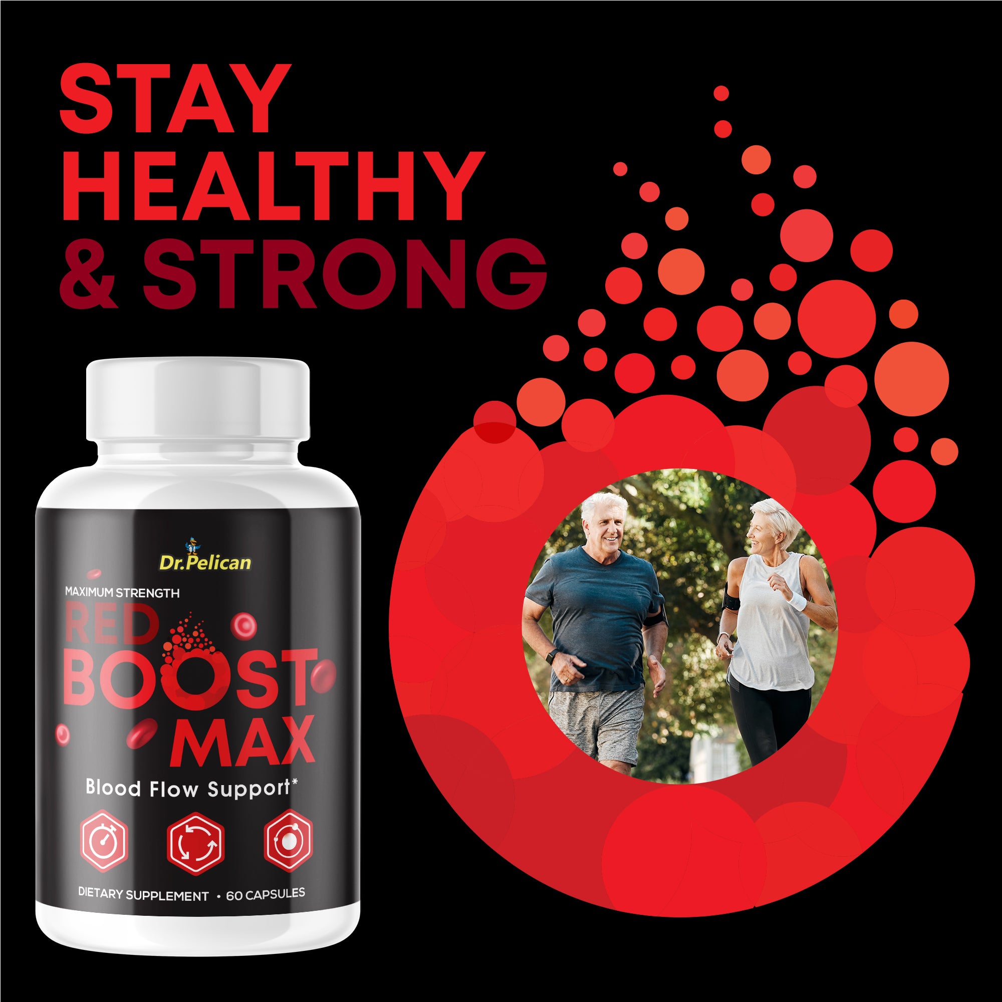 Red Boost Max- Blood Support - 4 Bottles- 240 Capsules