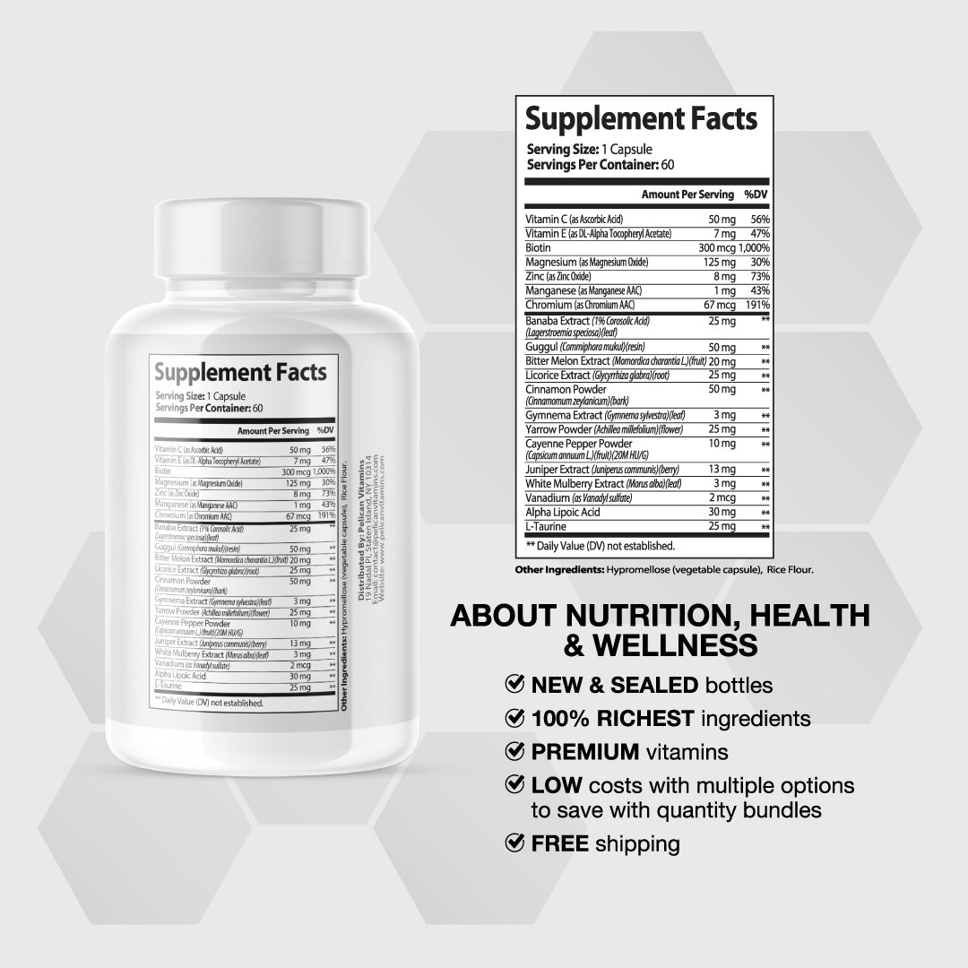 Glucocell- Blood Support- 2 Bottles- 120 Capsules