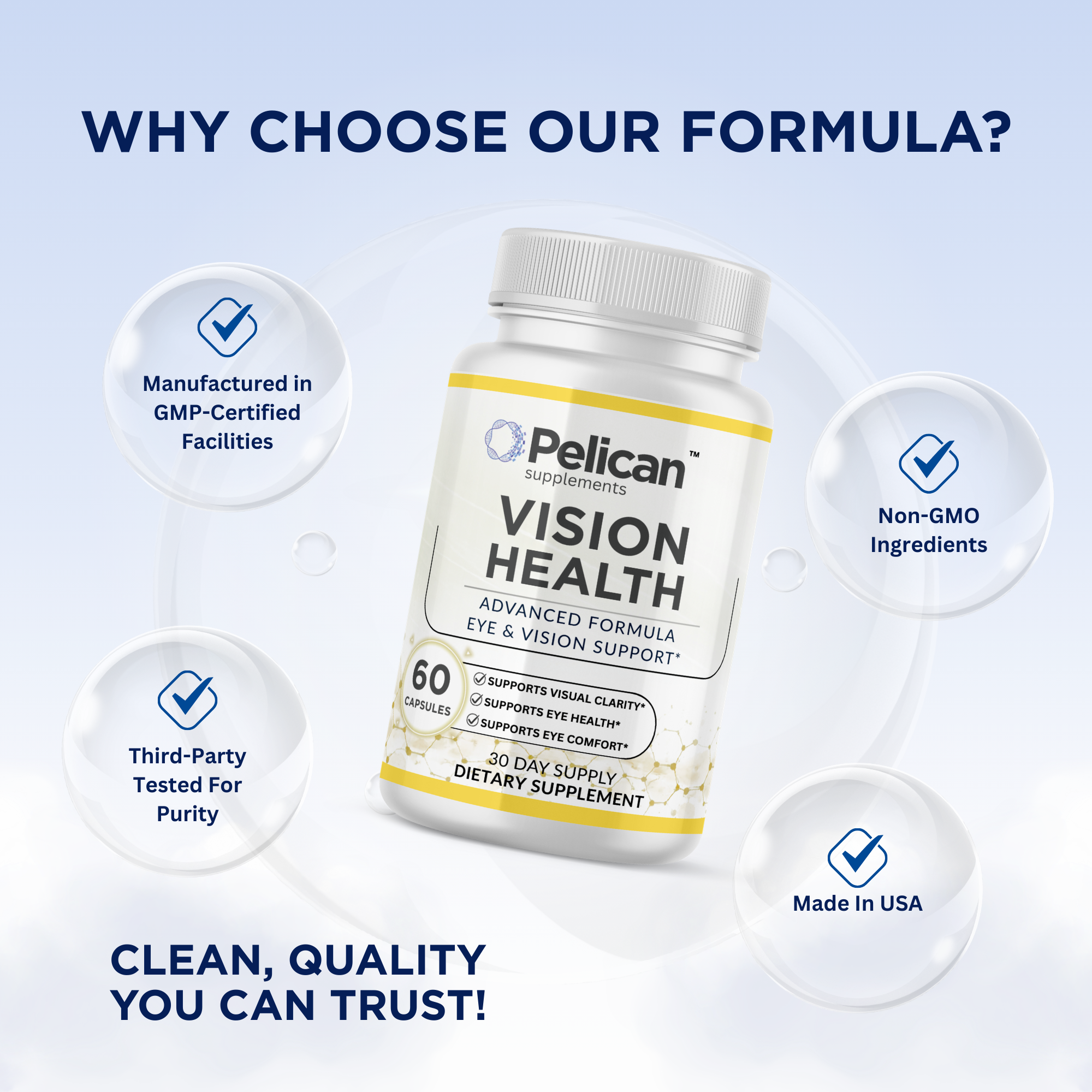 Pelican Vision Health – Eye & Vision Support – 60 Capsules