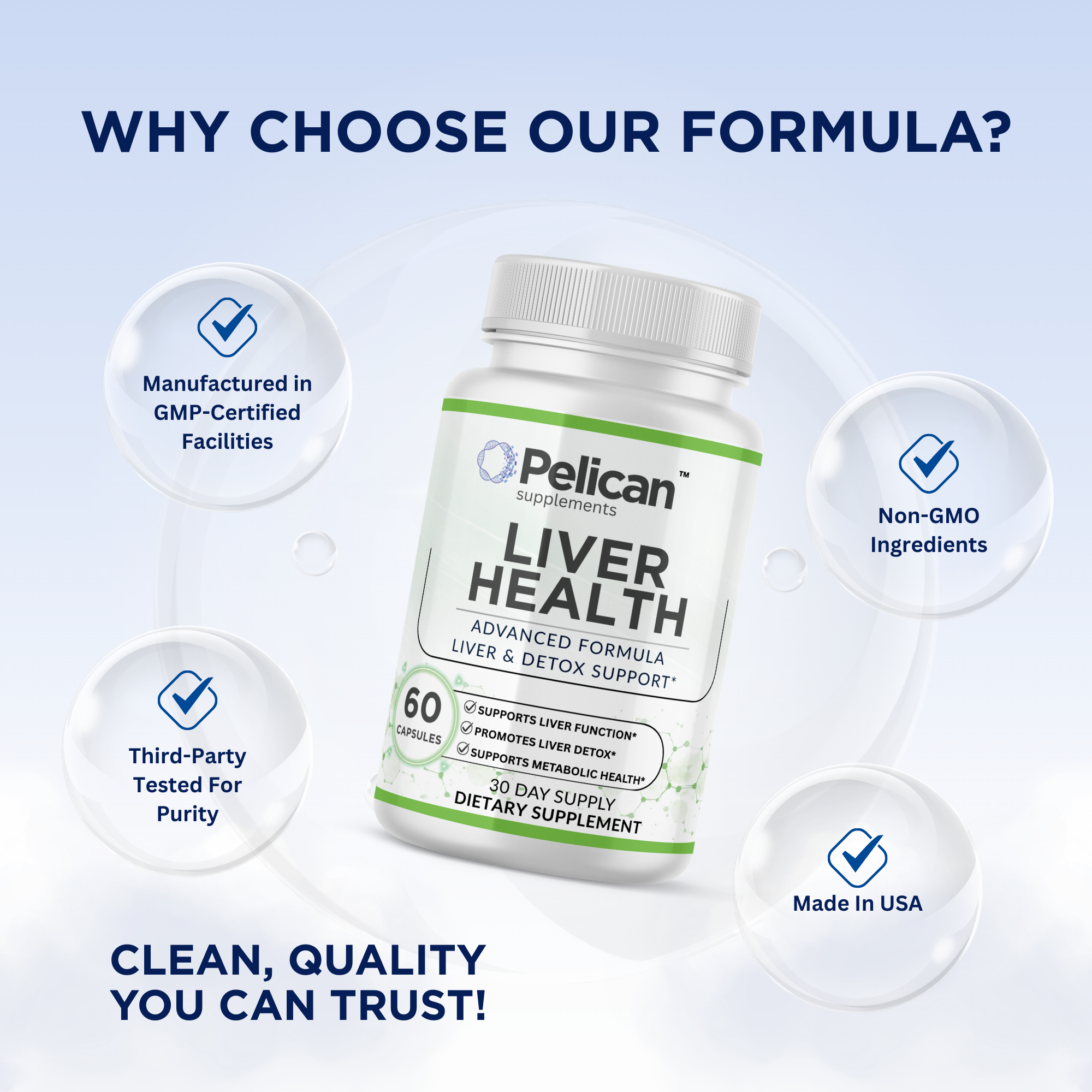 Pelican Liver Support – Liver Health & Detox Support – 60 Capsules