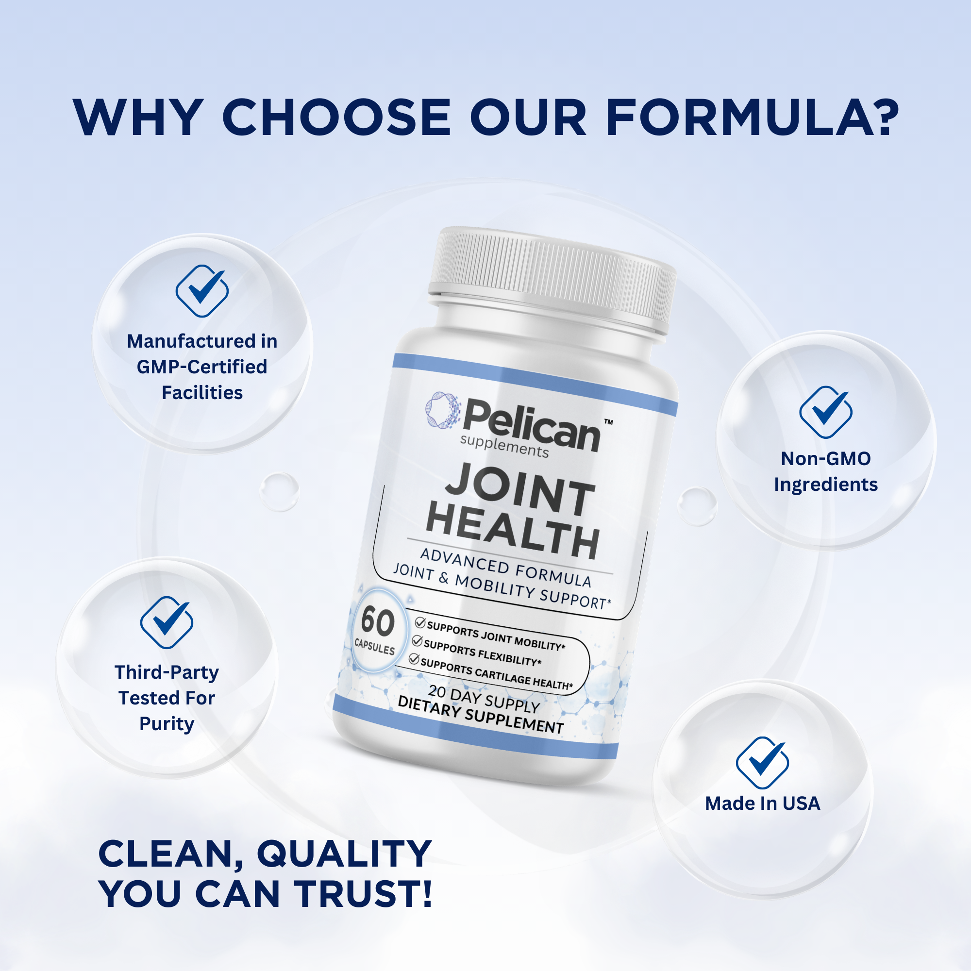 Pelican Joint Health – Joint Comfort & Mobility Support – 60 Capsules