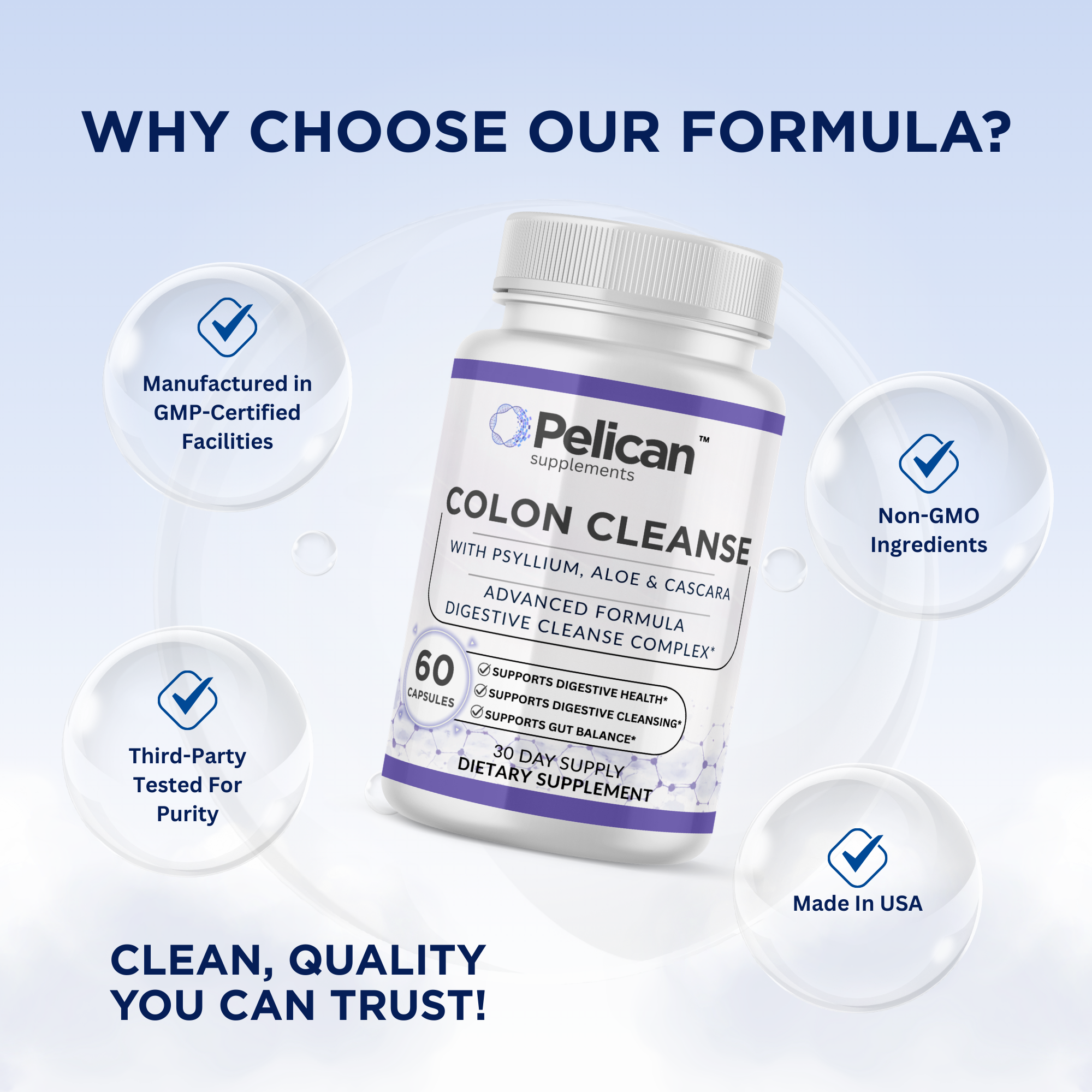 Pelican Colon Cleanse – Advanced Cleanse Support Formula – 60 Capsules