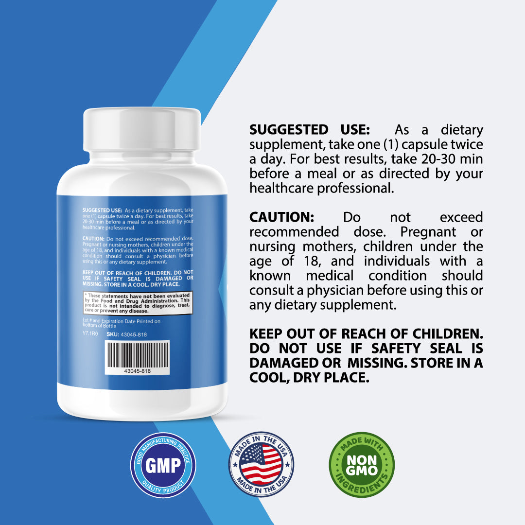 HearingFlo- Hearing Support- 2 Bottles- 120 Capsules