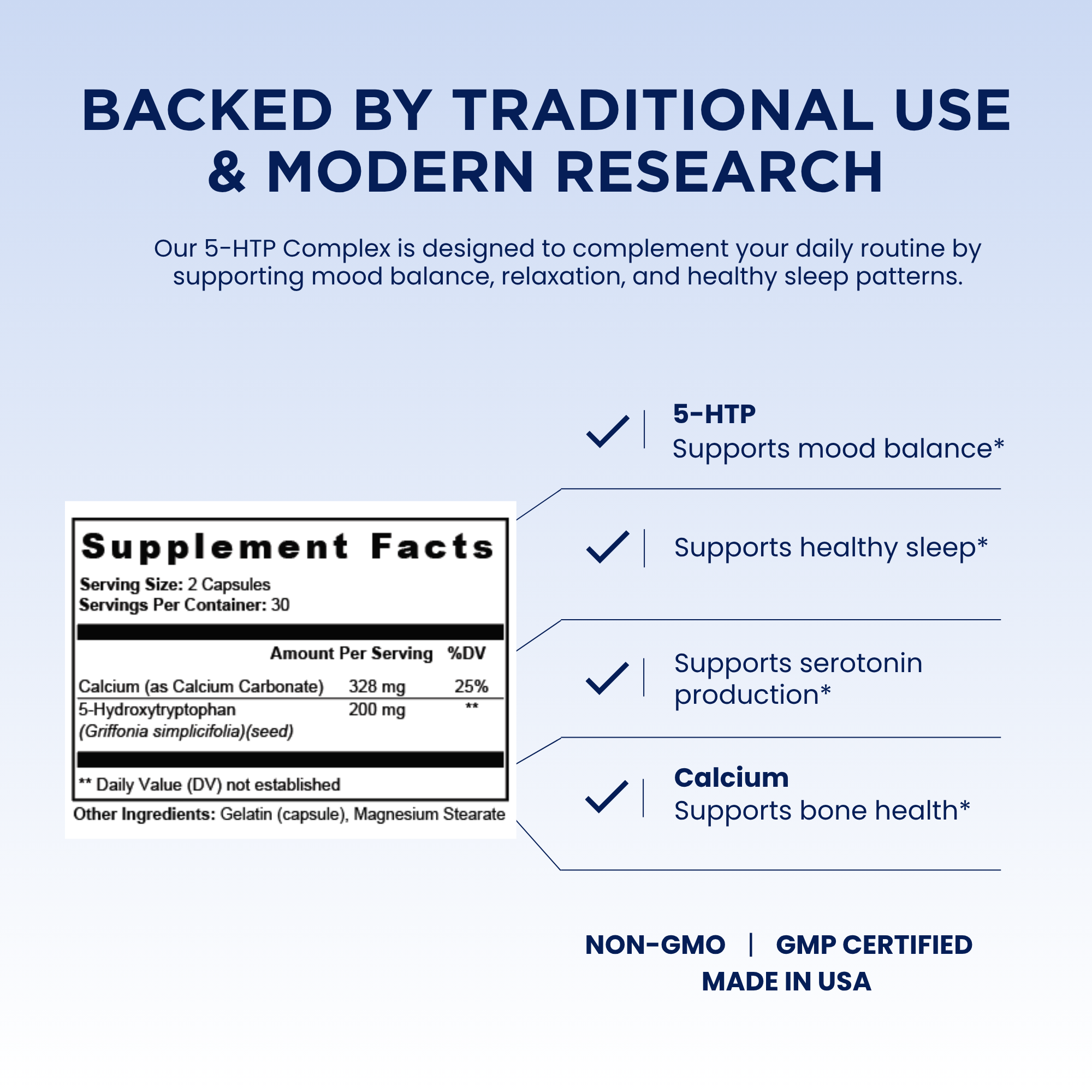 Pelican 5-HTP Complex – Mood & Sleep Support – 60 Capsules