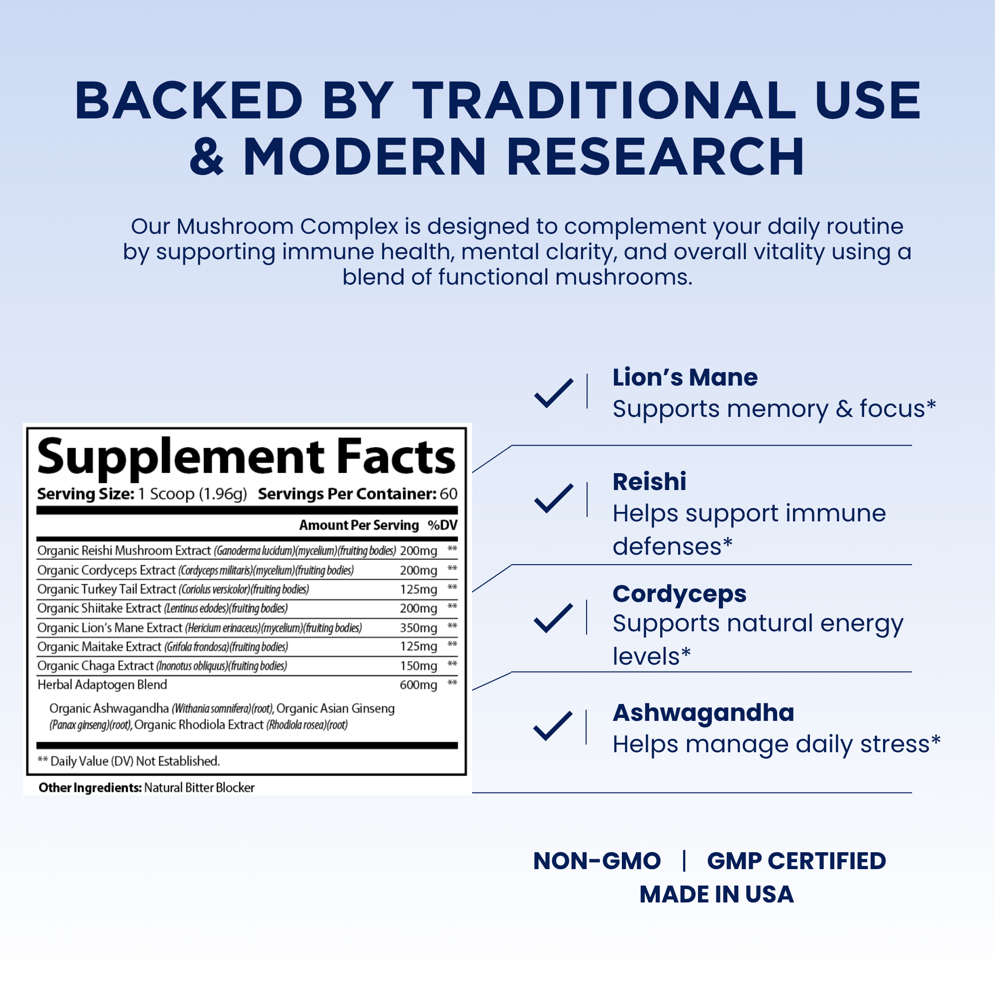 Pelican Mushroom Complex – Immune, Cognitive & Energy Support – Powder
