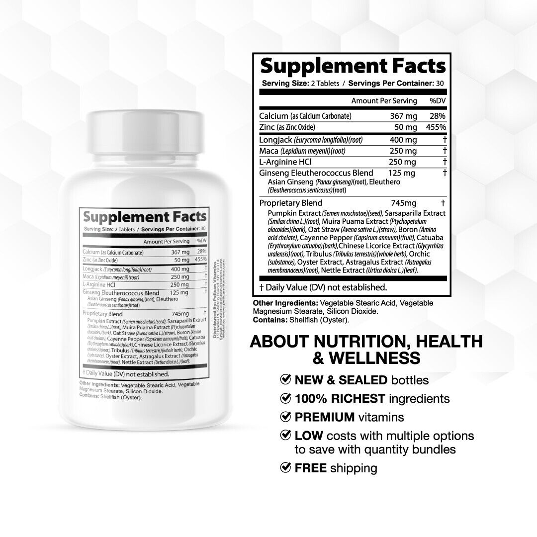Alpha Labs-Men's Health & Performance- 10 Bottles- 600 Tablets