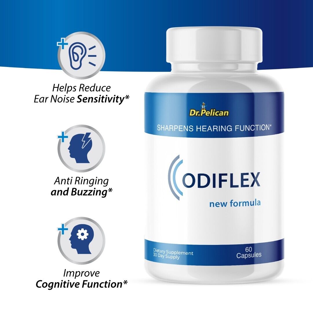 Odiflex- Hearing Support- 10 Bottles- 600 Capsules