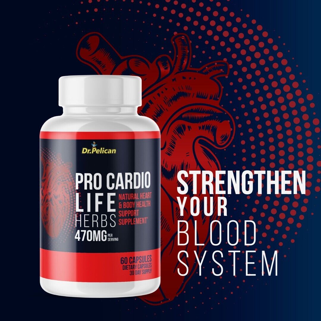 Pro Cardio Life-Blood Support- 5 Bottles- 300 Capsules