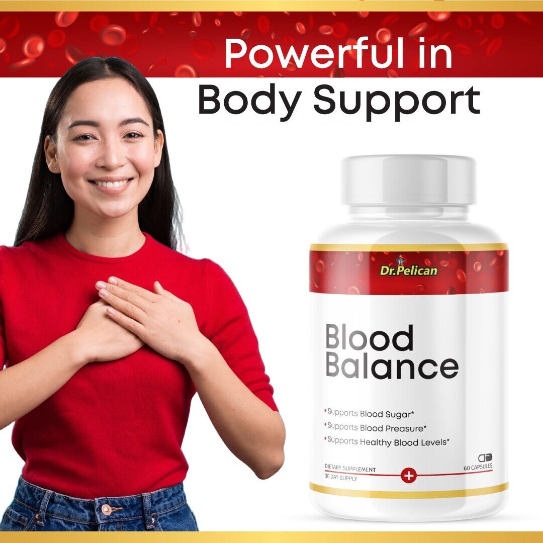Blood Balance- Blood Support- 5 Bottles- 300 Capsules