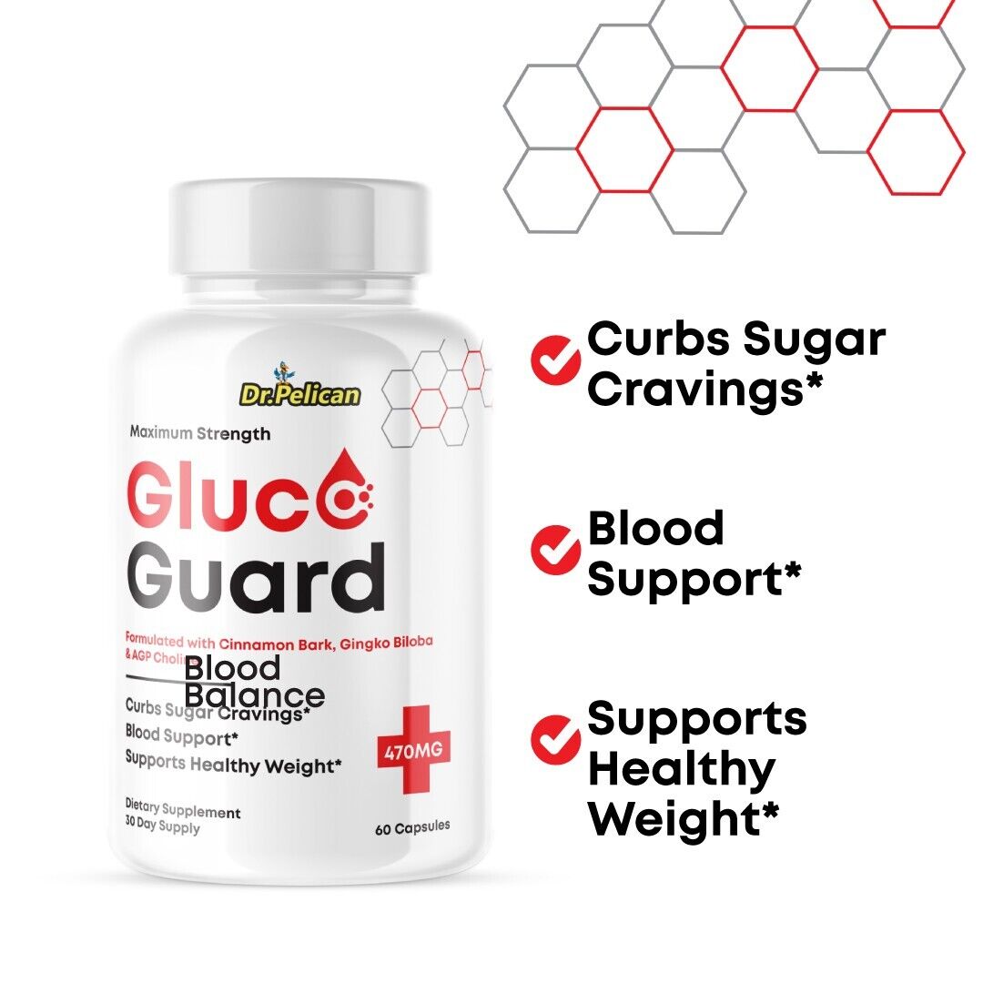 Gluco Guard- Blood Support- 5 Bottles- 300 Capsules