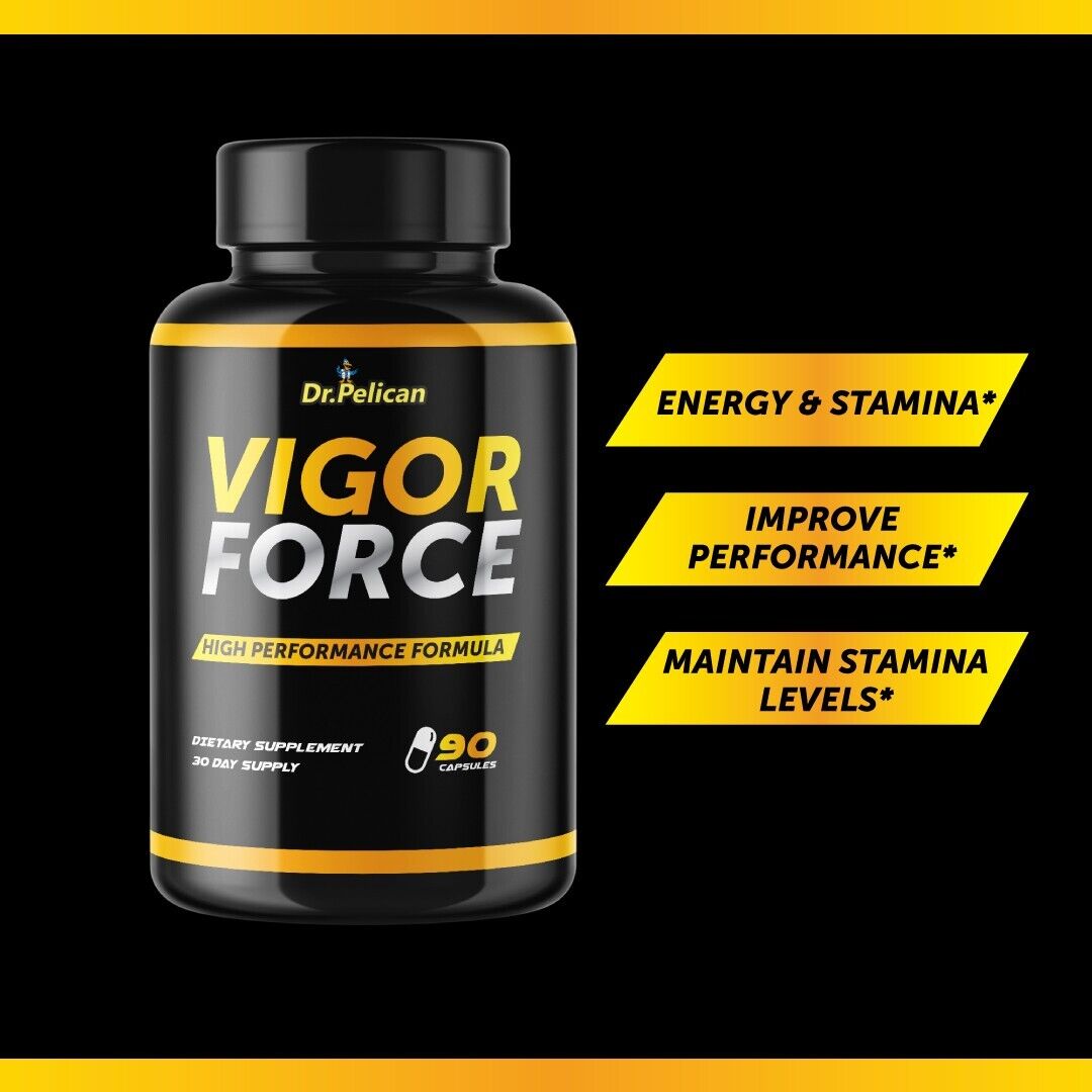 Vigor Force- Bodybuilding & Men's Health Support- 10 Bottles- 900 Capsules