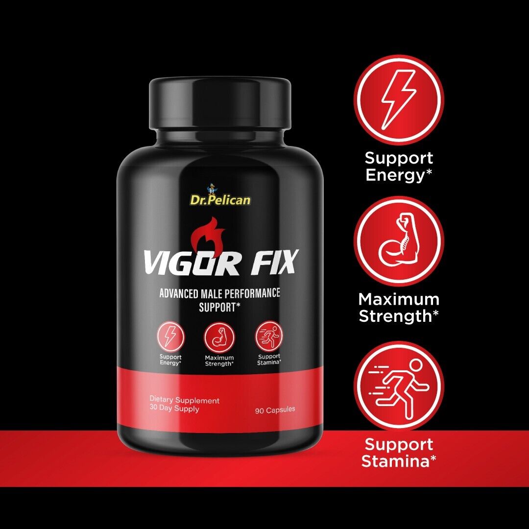Vigor Fix- Bodybuilding & Men's Health Support- 4 Bottles- 360 Capsules