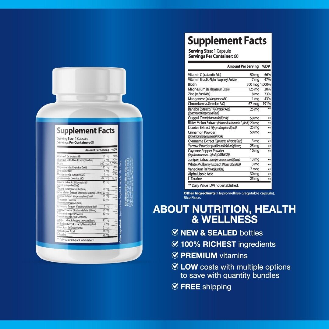 Insupure- Blood & Heart Support- 60 Capsules