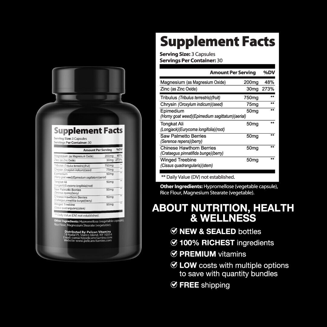 True Sterone- Bodybuilding & Men's Health Support- 4 Bottles- 360 Capsules