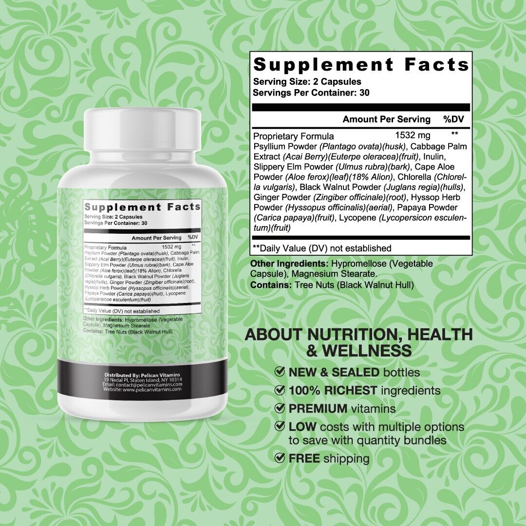 Fast Lean Pro-Digestive & Weight Support- 3 Bottles- 180 Capsules