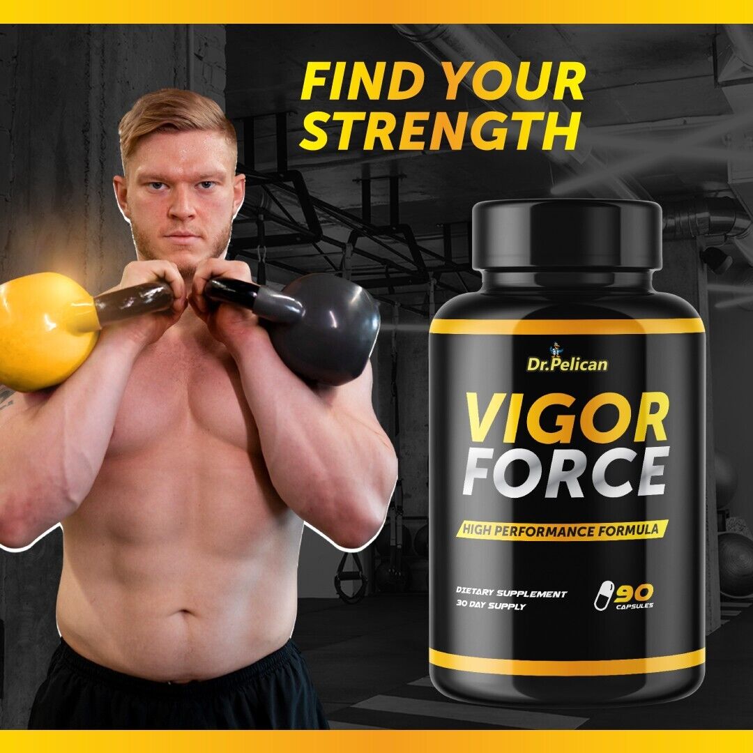 Vigor Force- Bodybuilding & Men's Health Support- 12 Bottles- 1080 Capsules