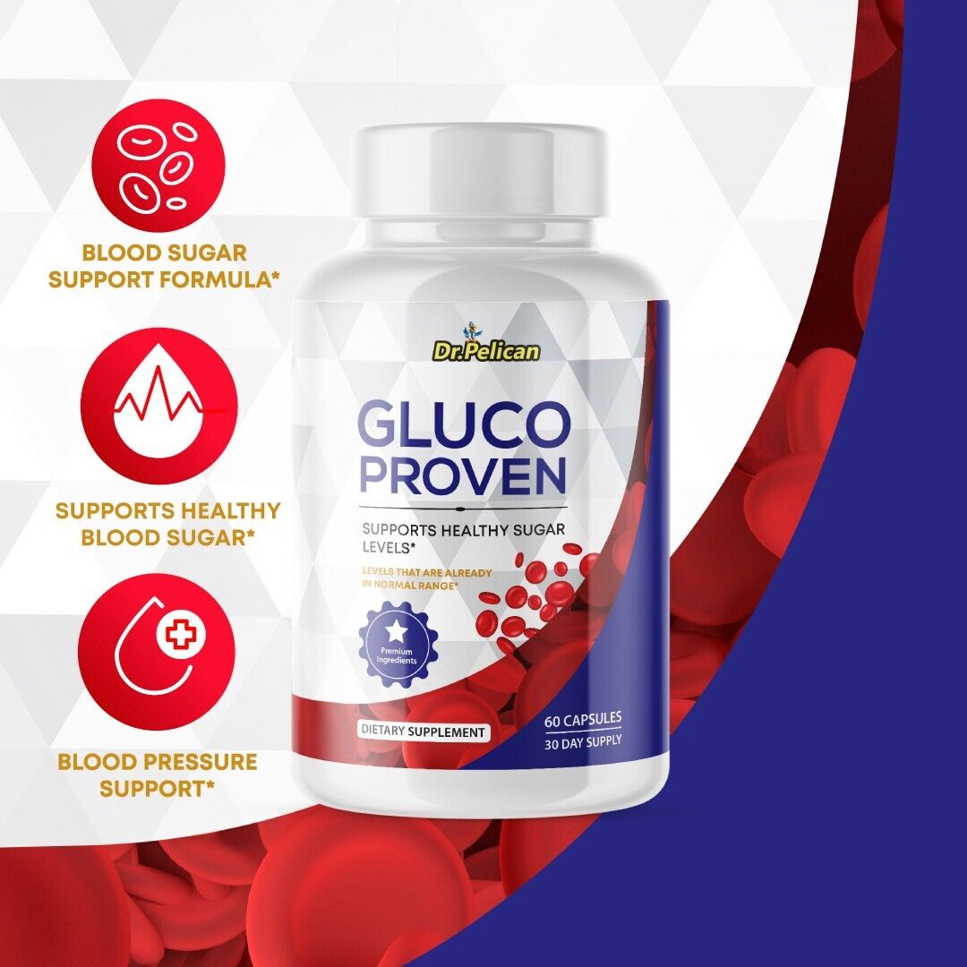 Gluco Proven- Blood Support- 2 Bottles- 120 Capsules
