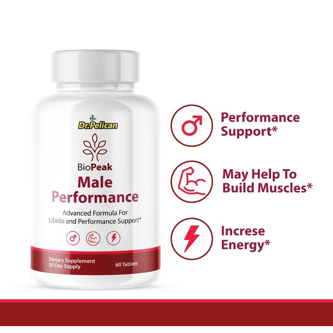 BioPeak- Men's Health & Performance- 4 Bottles- 240 Tablets