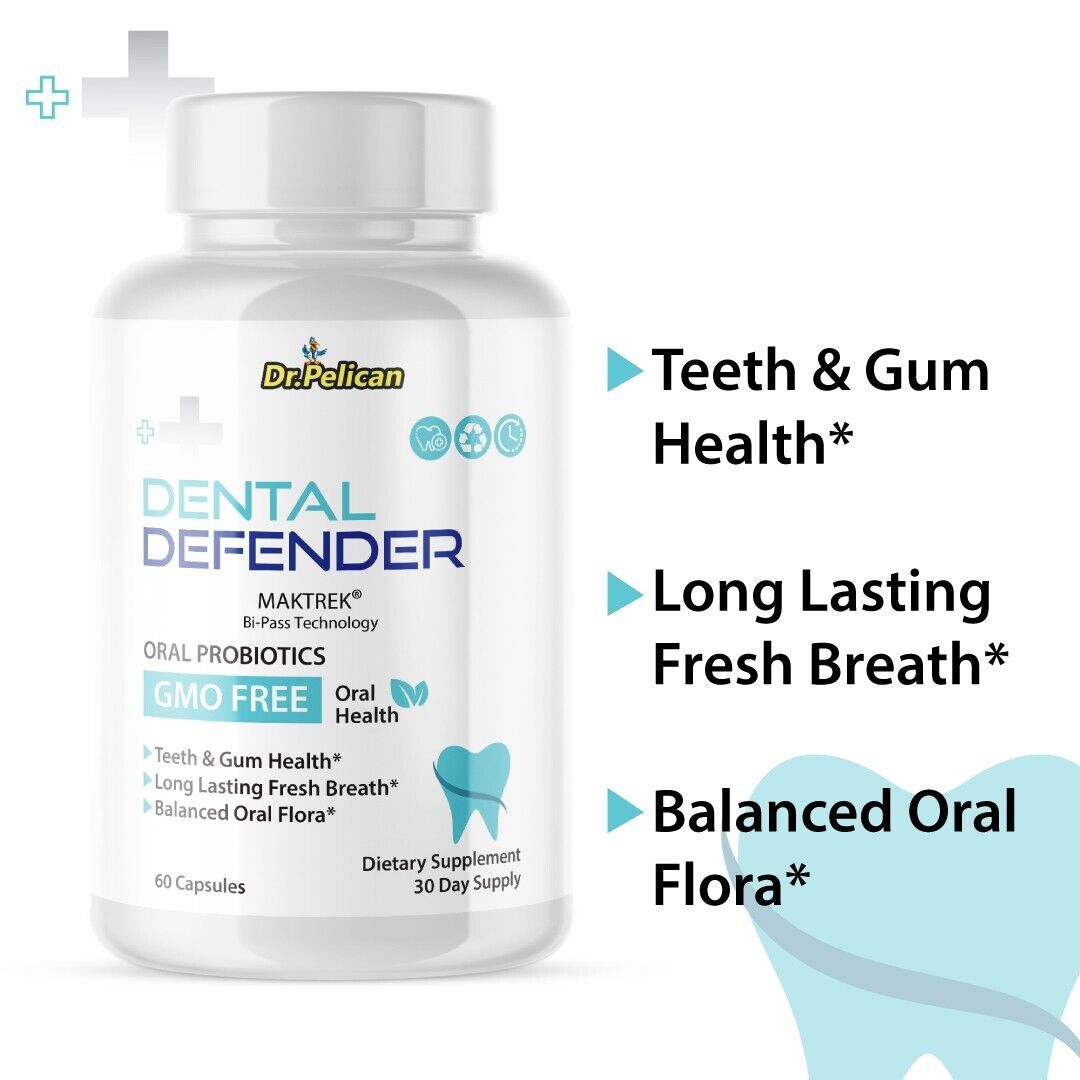 Dental Defender- Oral Support- 2 Bottles- 120 Capsules