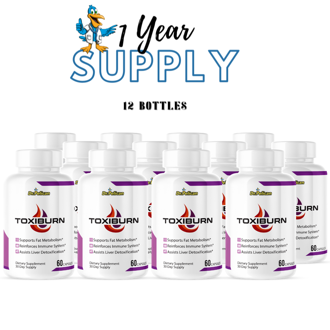 Toxiburn- Liver Support- 12 Bottles- 720 Capsules