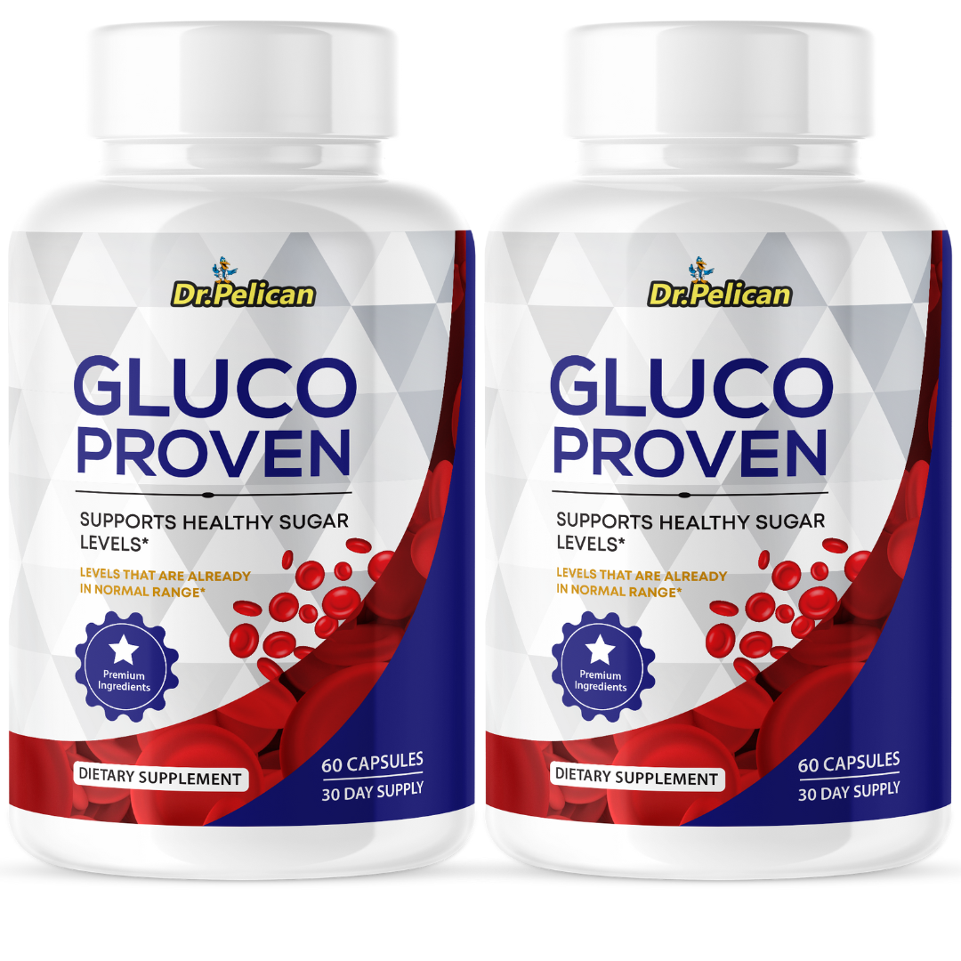 Gluco Proven- Blood Support- 2 Bottles- 120 Capsules