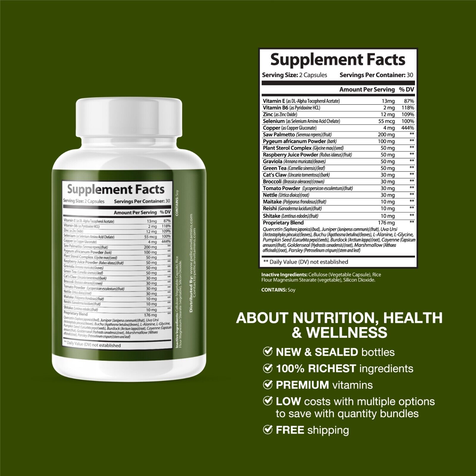 Prostamend- Prostate Support- 2 Bottles- 120 Capsules