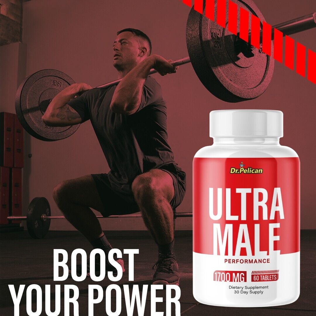 Ultra Male- Men's Health & Performance- 2 Bottles- 120 Tablets