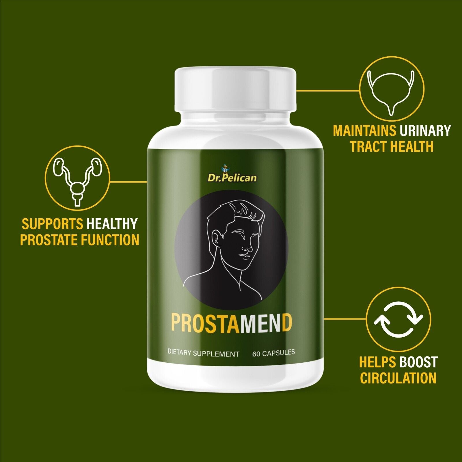 Prostamend- Prostate Support- 5 Bottles- 300 Capsules