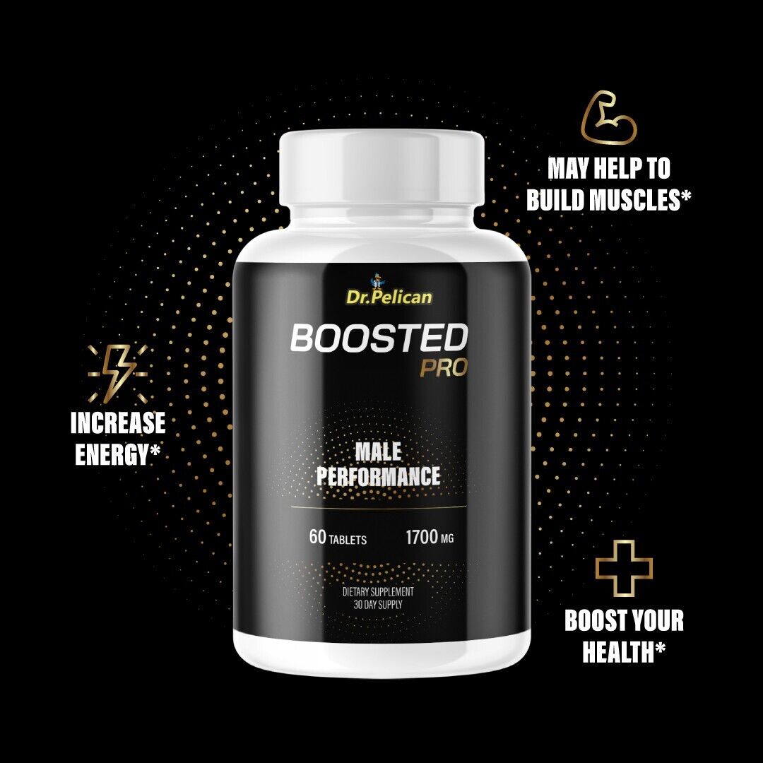 BOOSTED PRO- Men's Health & Performance- 5 Bottles- 300 Tablets