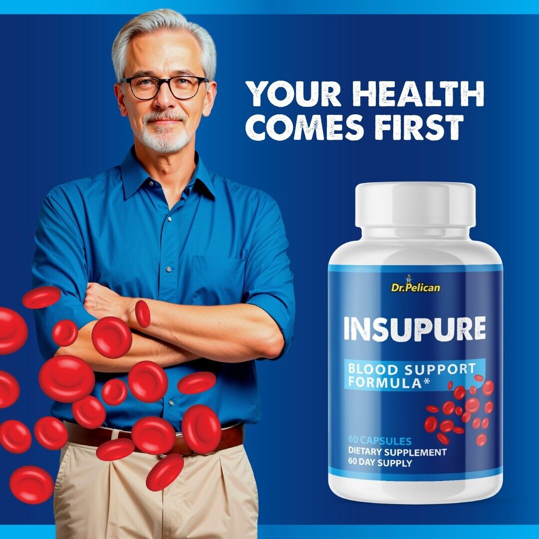 Insupure- Blood & Heart Support- 12 Bottles- 720 Capsules