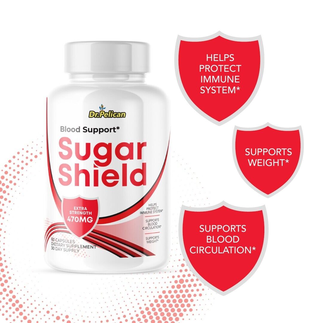 Sugar Shield - Blood Support- 5 Bottles- 300 Capsules