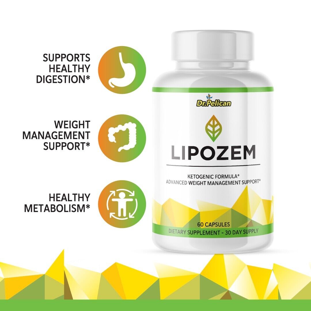Lipozem- Keto & Weight Support- 2 Bottles- 120 Capsules