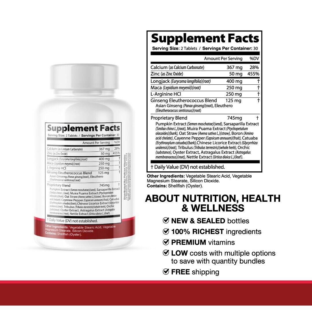BioPeak- Men's Health & Performance- 10 Bottles- 600 Tablets