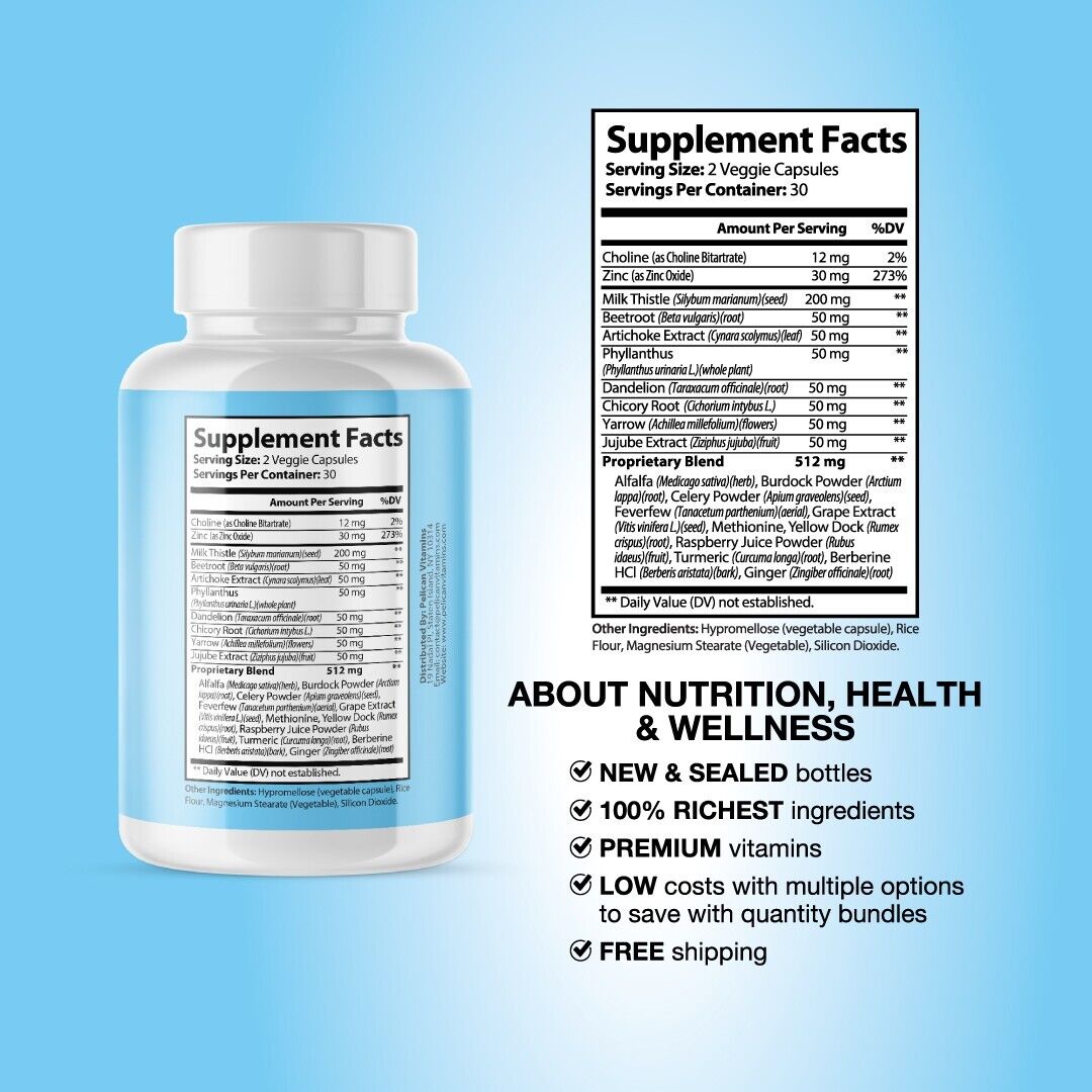 Liver Flow Plus- Liver Support- 2 Bottles- 120 Capsules